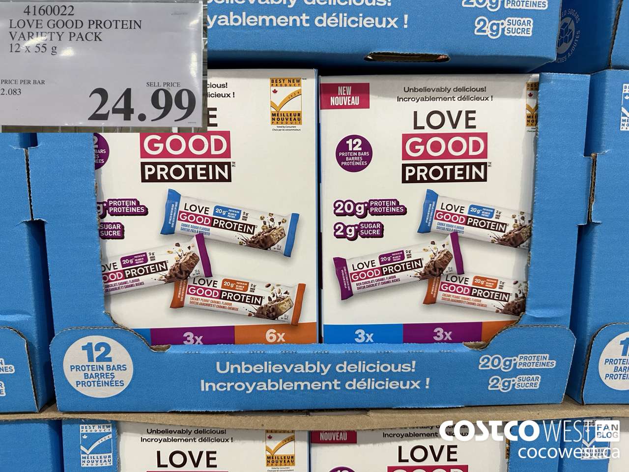 4160022 LOVE GOOD PROTEIN VARIETY PACK 12 X 55G $24.99