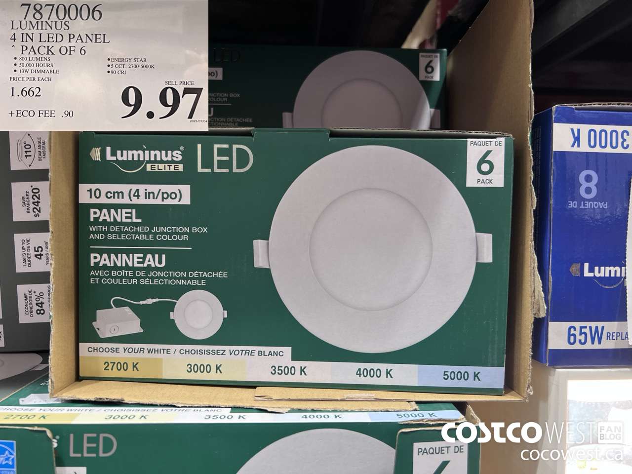 7870006 LUMINUS 4 IN. PANEL 6PK $9.97