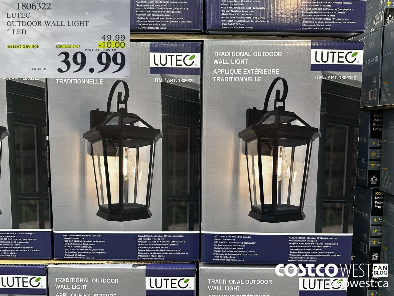 1806322 LUTEC OUTDOOR WALL LIGHT LED ($10.00 INSTANT SAVINGS EXPIRES ON 2025-07-27) $39.99