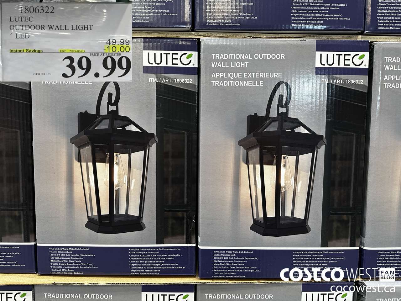 1806322 LUTEC OUTDOOR WALL LIGHT LED ($10.00 INSTANT SAVINGS EXPIRES ON 2025-08-03) $39.99