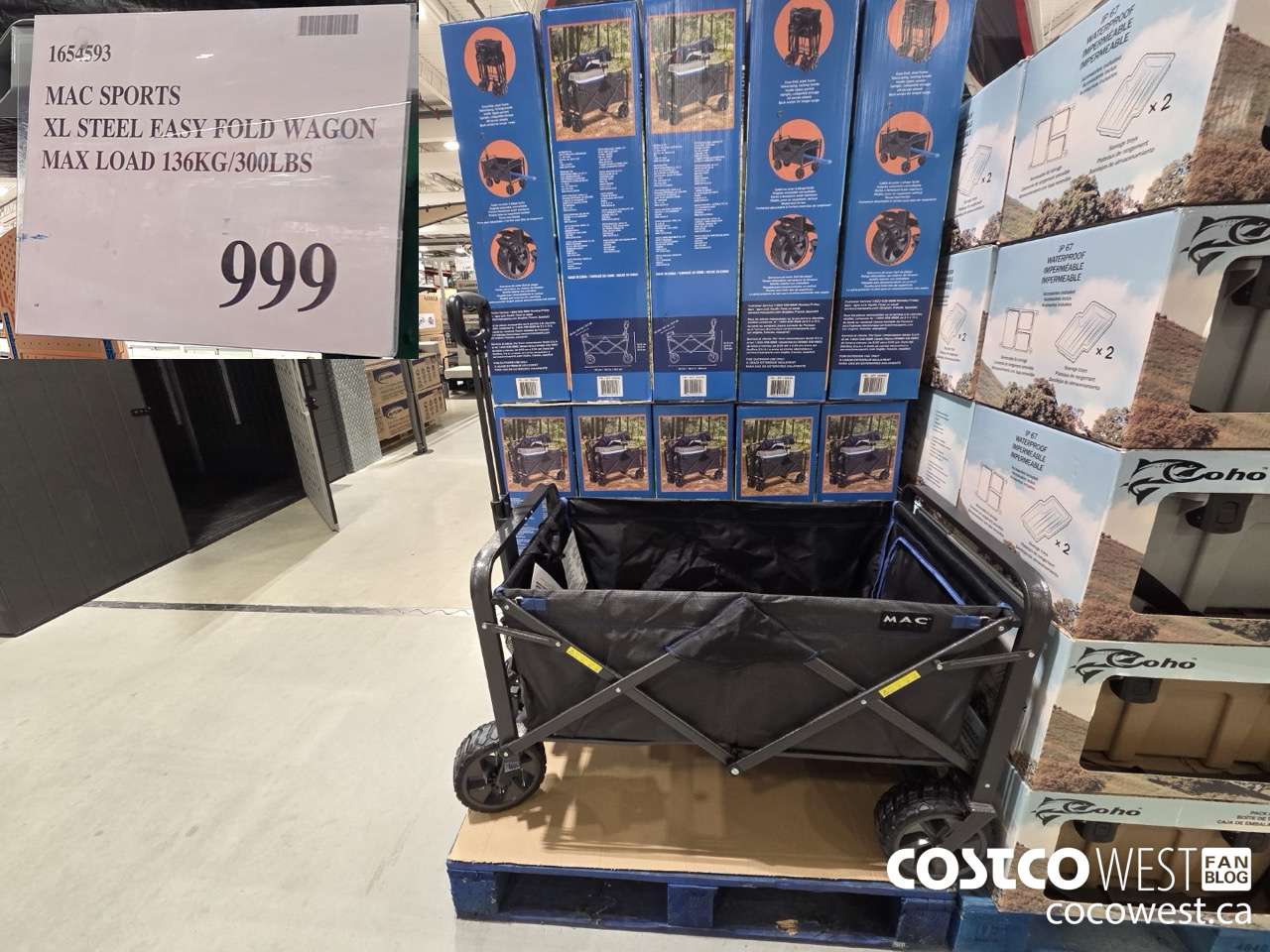 1654593 MAC SPORTS XL STEEL EASY FOLD WAGON MAX LOAD 136KG/300LBS $999.00