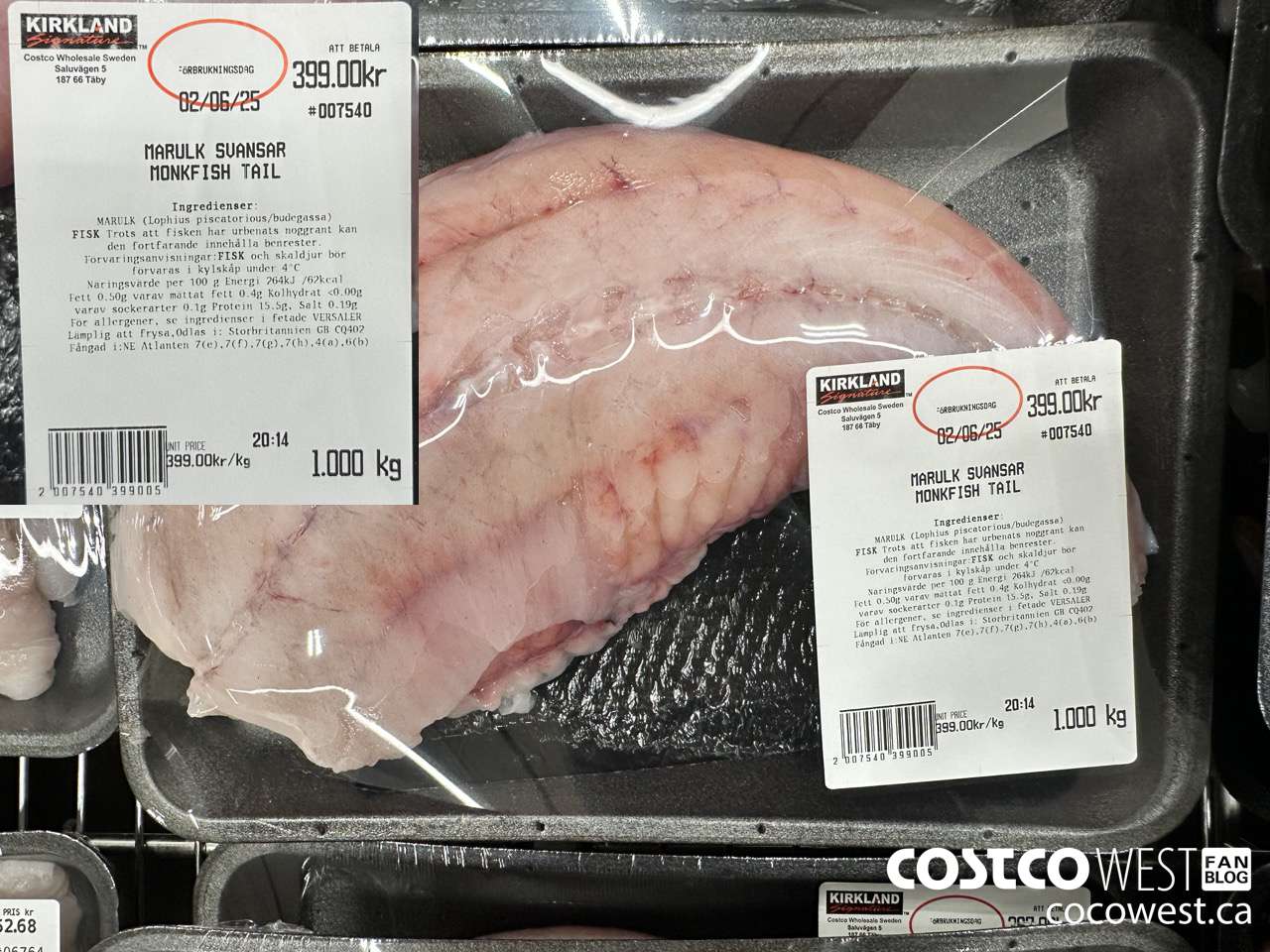 007540 MARULK SUANSAR MONKFISH TAIL $399.00