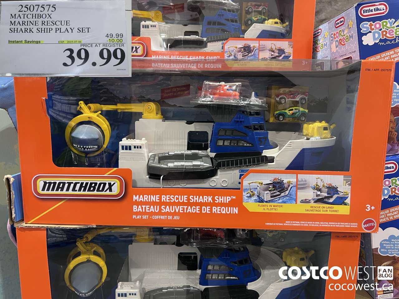 2507575 MATCHBOX MARINE RESCUE SHARK SHIP PLAY SET ($10.00 INSTANT SAVINGS EXPIRES ON 2025-07-06) $39.99