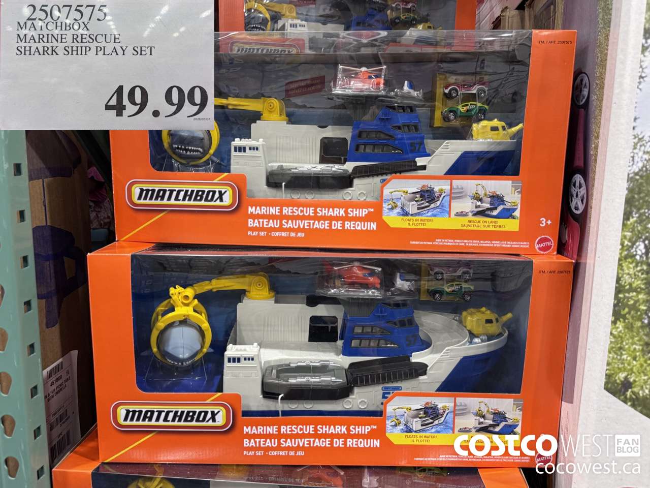 2507575 MATCHBOX MARINE RESCUE SHARK SHIP PLAY SET $49.99