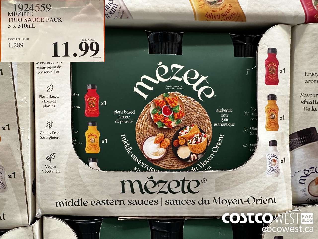 1924559 MEZETE TRIO SAUCE PACK 3 X 310ML $11.99