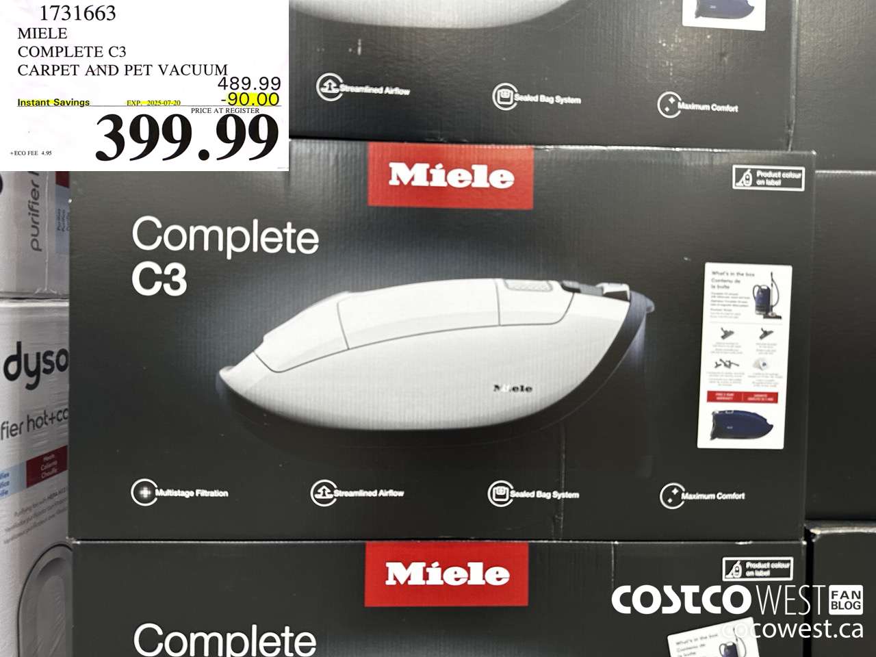 1731663 MIELE COMPLETE C3 CARPET AND PET VACUUM ($90.00 INSTANT SAVINGS EXPIRES ON 2025-07-20) $399.99