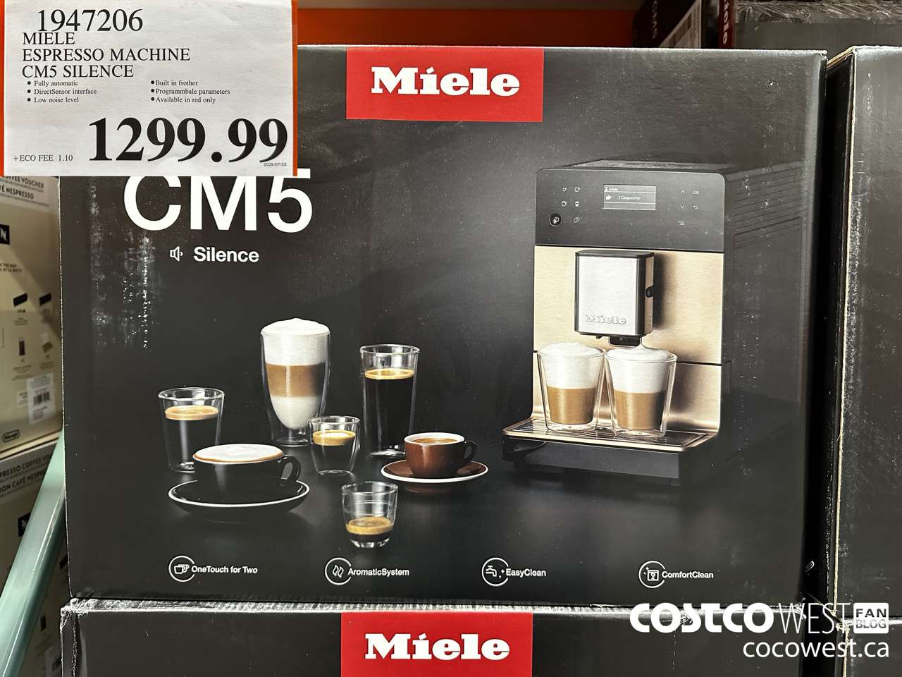 1947206 MIELE ESPRESSO MACHINE CM5 SILENCE $1299.99