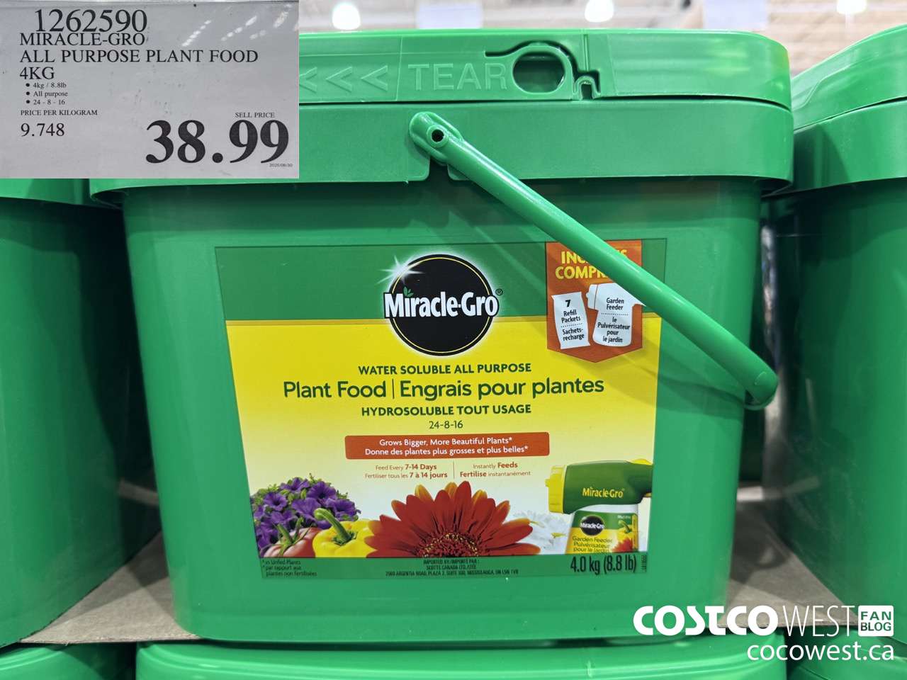 1262590 MIRACLE-GRO ALL PURPOSE PLANT FOOD 4KG $38.99