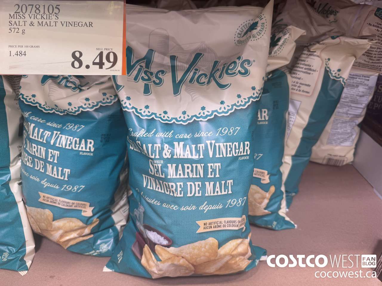 2078105 MISS VICKIE'S SALT & MALT VINEGAR 572G $8.49