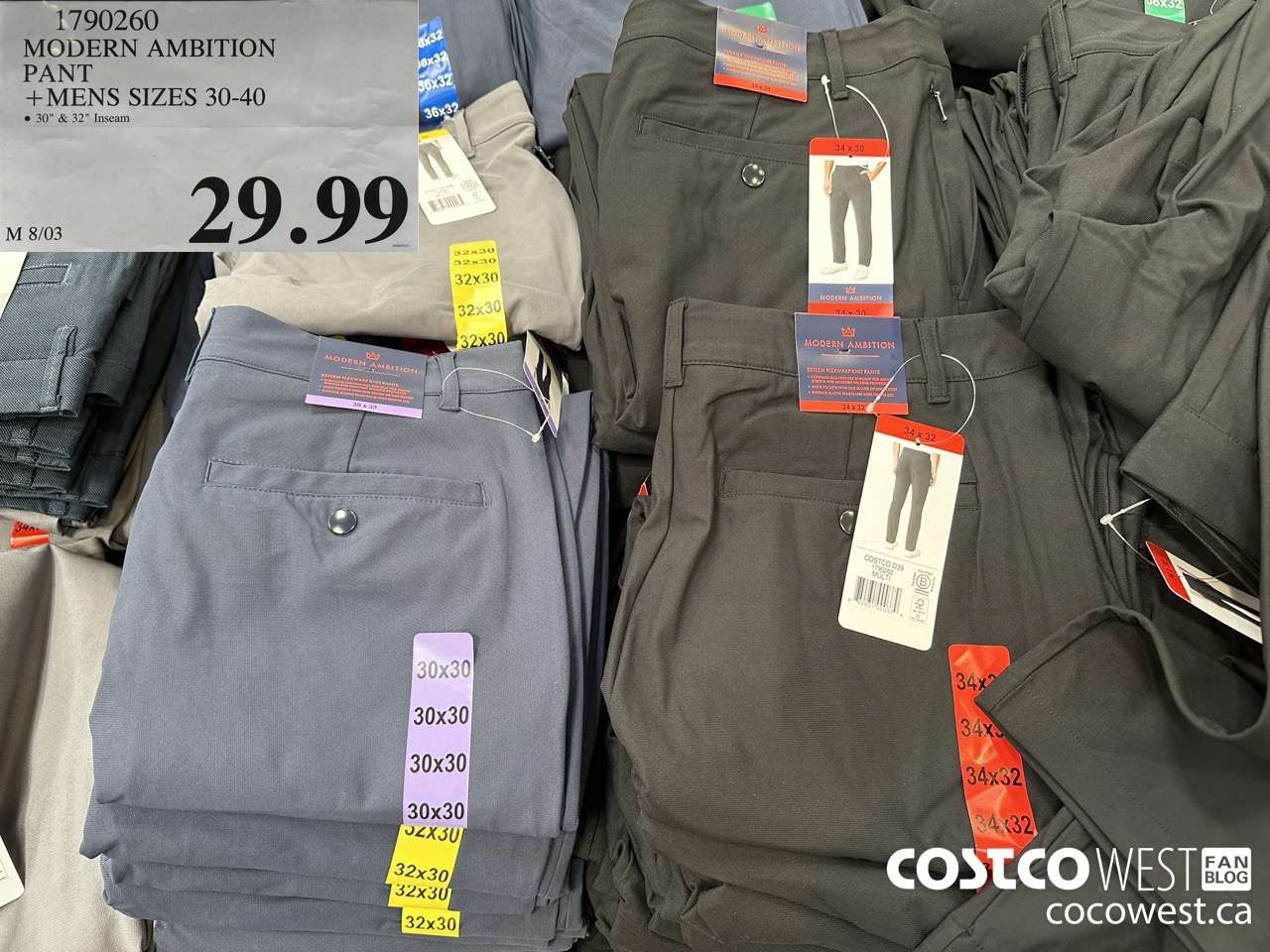 1790260 MODERN AMBITION PANT MENS SIZES 30-40 $29.99