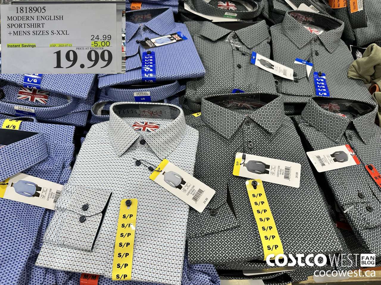 1818905 MODERN ENGLISH SPORTSHIRT MENS SIZES S-XXL ($5.00 INSTANT SAVINGS EXPIRES ON 2025-07-13) $19.99