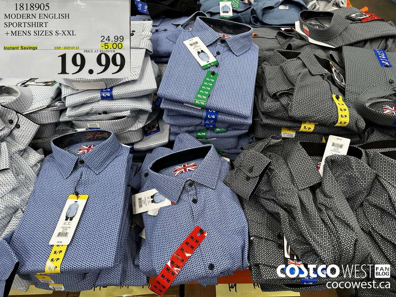 1818905 MODERN ENGLISH SPORTSHIRT MENS SIZES S-XXL ($5.00 INSTANT SAVINGS EXPIRES ON 2025-07-13) $19.99