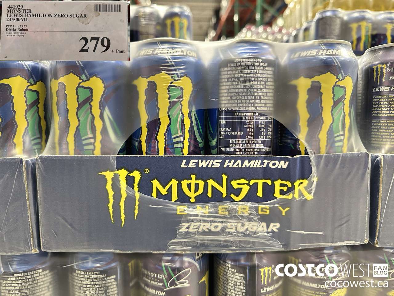 441929 MONSTER LEWIS HAMILTON ZERO SUGAR 24/500ML (EXPIRES ON 2025-06-01) $279.00