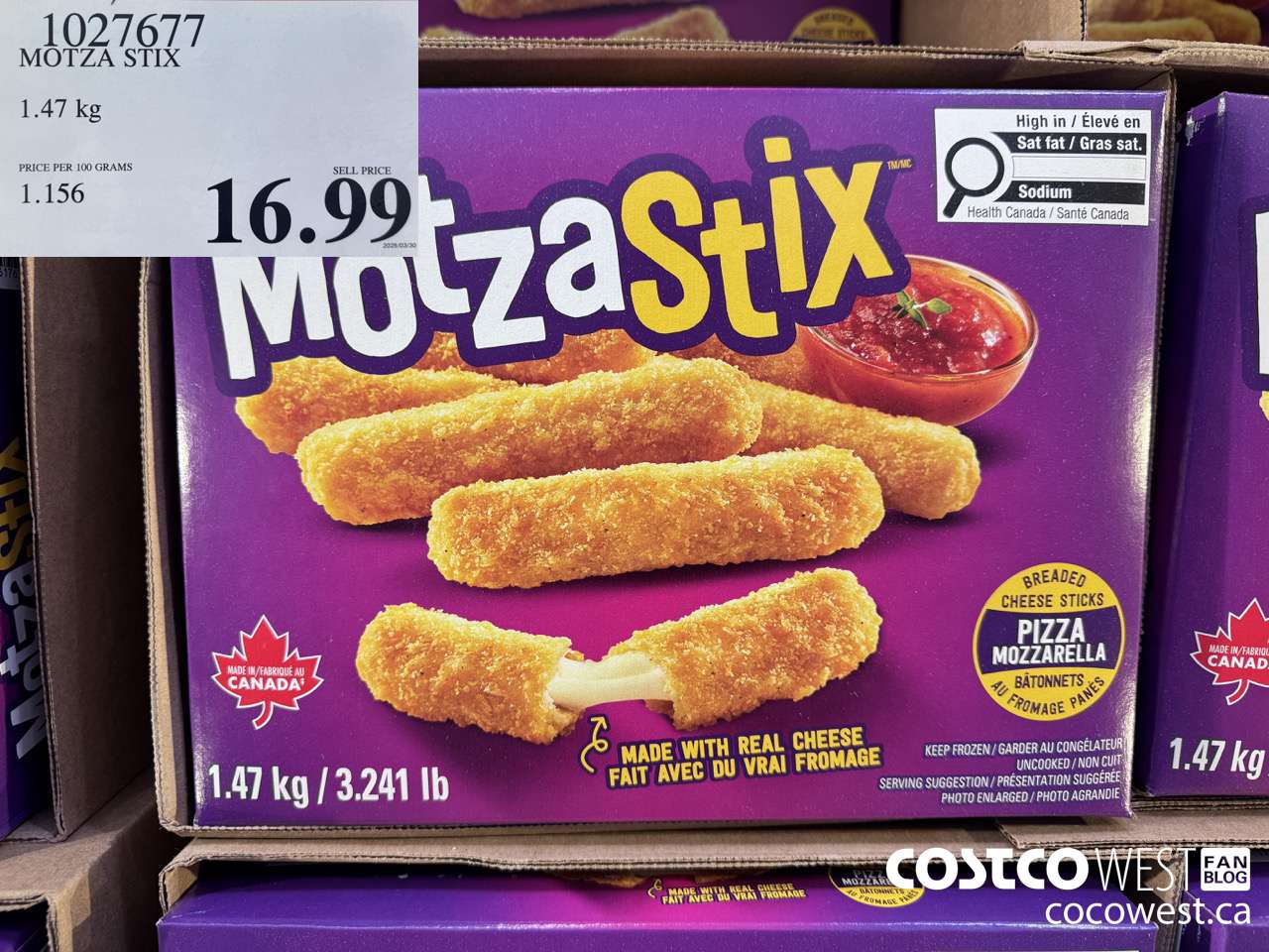 1027677 MOTZA STIX 1.47 kg $16.99