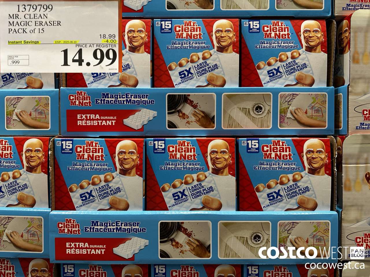 1379799 MR. CLEAN MAGIC ERASER VARIETY PACK PACK OF 15 ($4.00 INSTANT SAVINGS EXPIRES ON 2025-08-10) $14.99