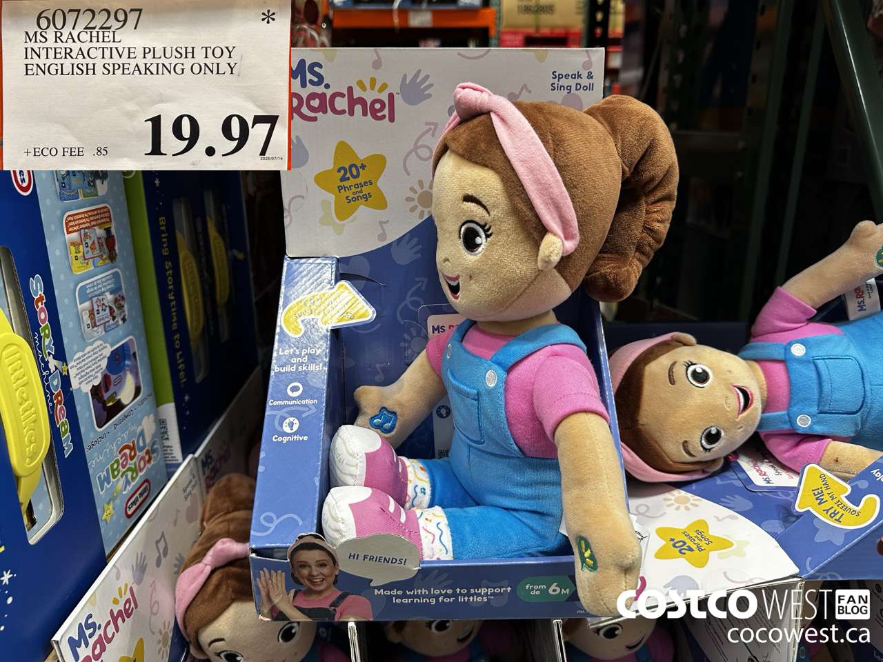 6072297 MS RACHEL INTERACTIVE PLUSH TOY ENGLISH SPEAKING ONLY $19.97