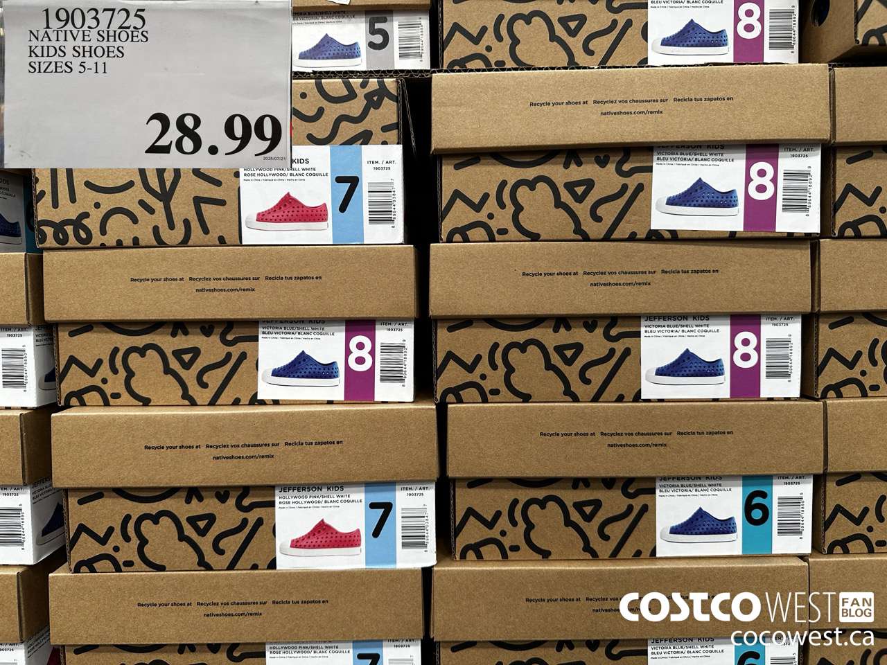 1903725 NATIVE SHOES KIDS SHOES SIZES 5-11 $28.99