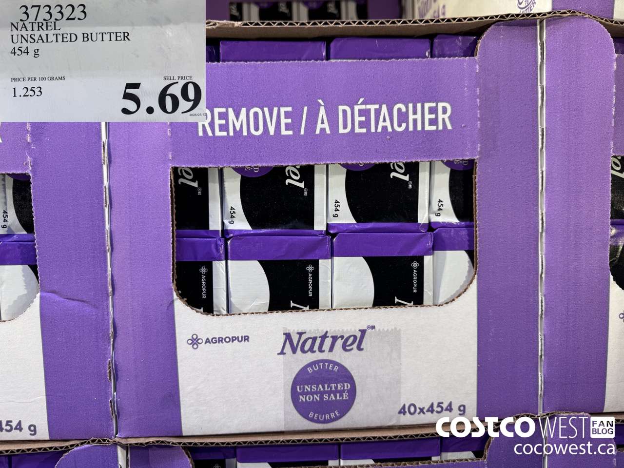 373323 NATREL UNSALTED BUTTER 454 g $5.69