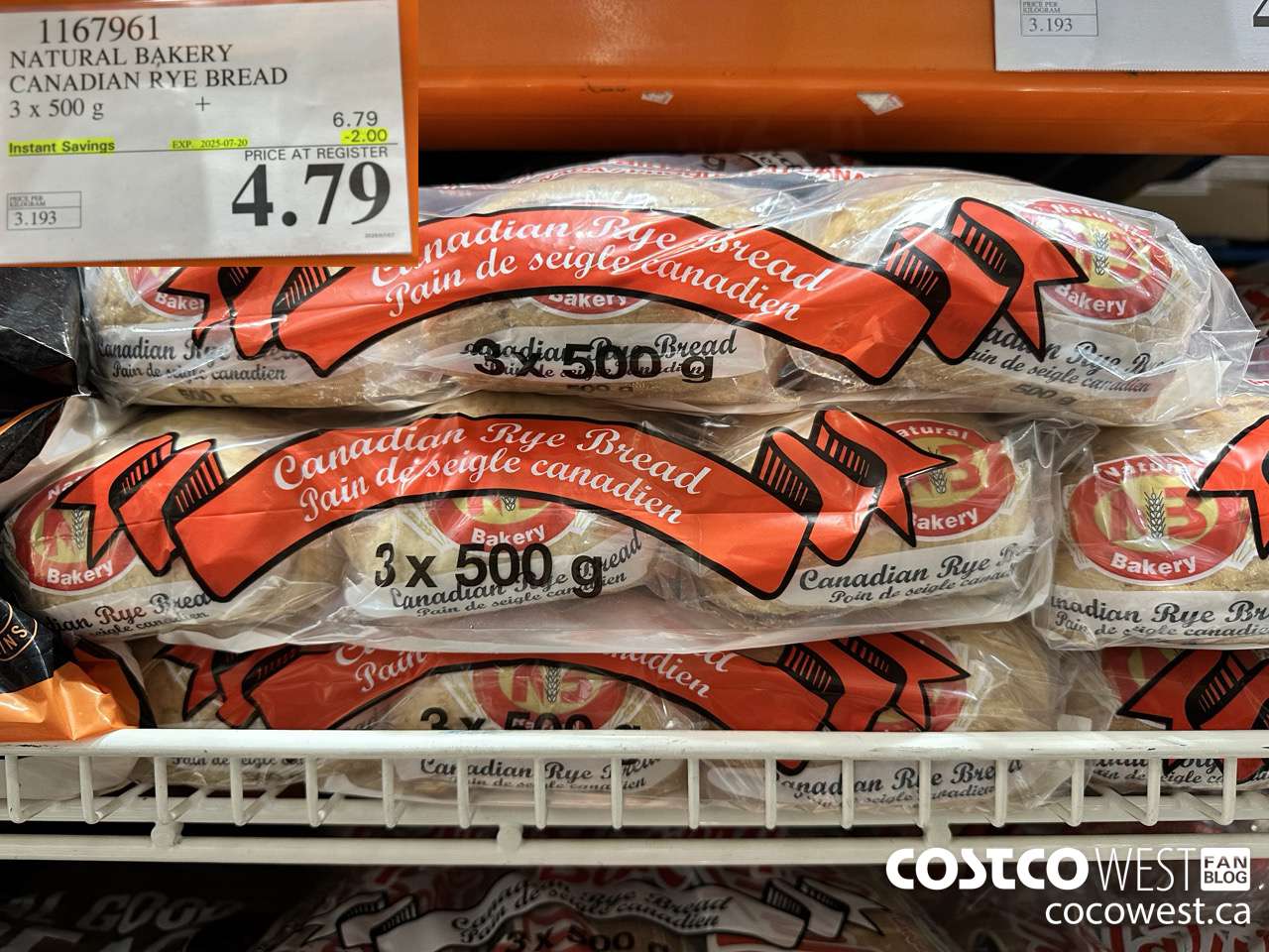 1167961 NATURAL BAKERY CANADIAN RYE BREAD 3 X 500 G ($2.00 INSTANT SAVINGS EXPIRES ON 2025-07-20) $4.79