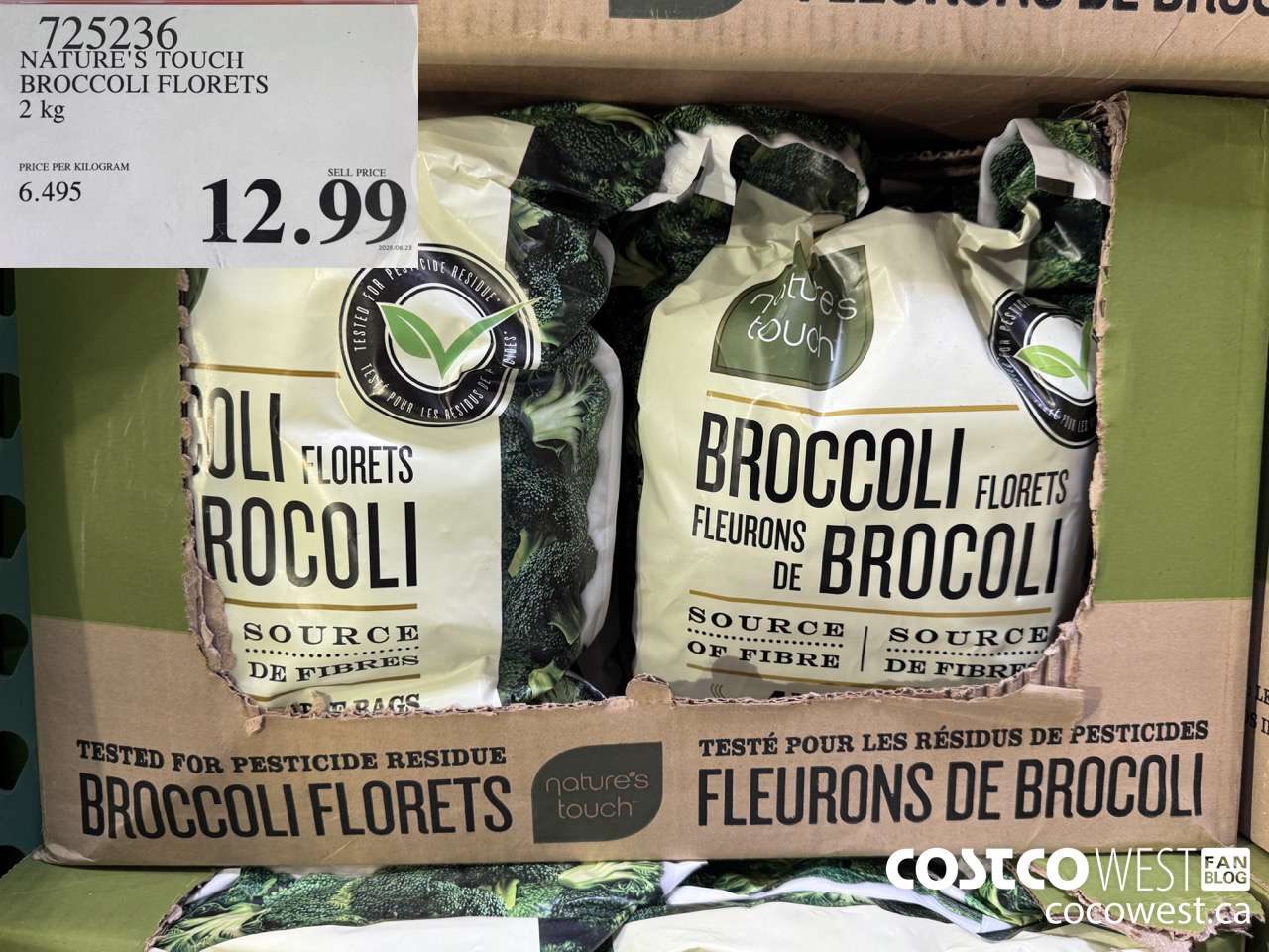 725236 NATURE'S TOUCH BROCCOLI FLORETS 2 kg $12.99