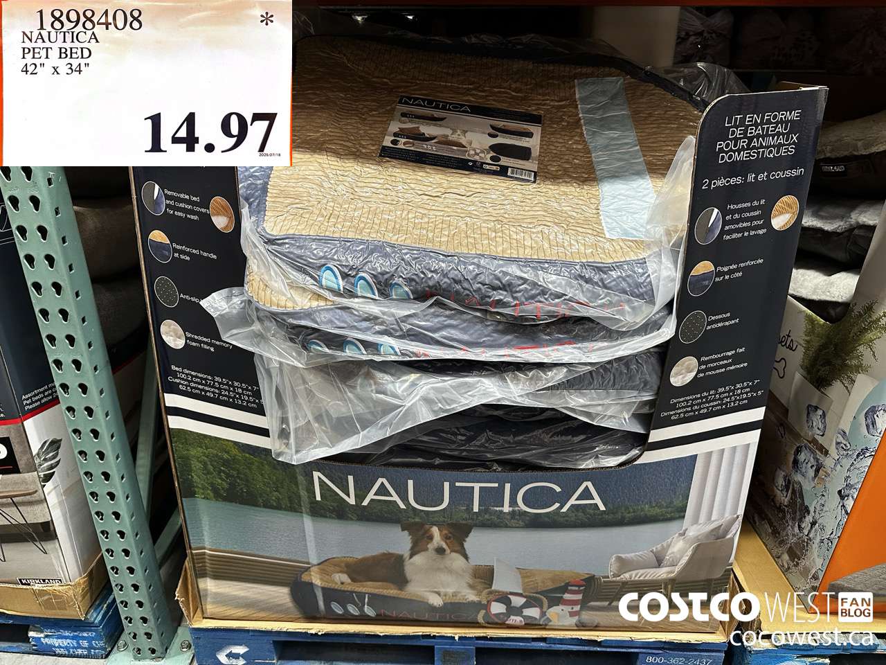 1898408 NAUTICA PET BED 42