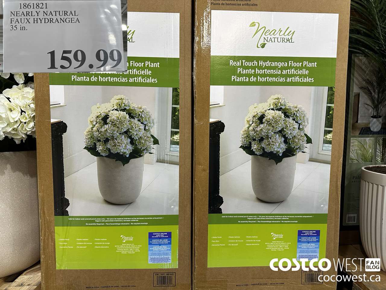 1861821 NEARLY NATURAL FAUX HYDRANGEA 35IN $159.99