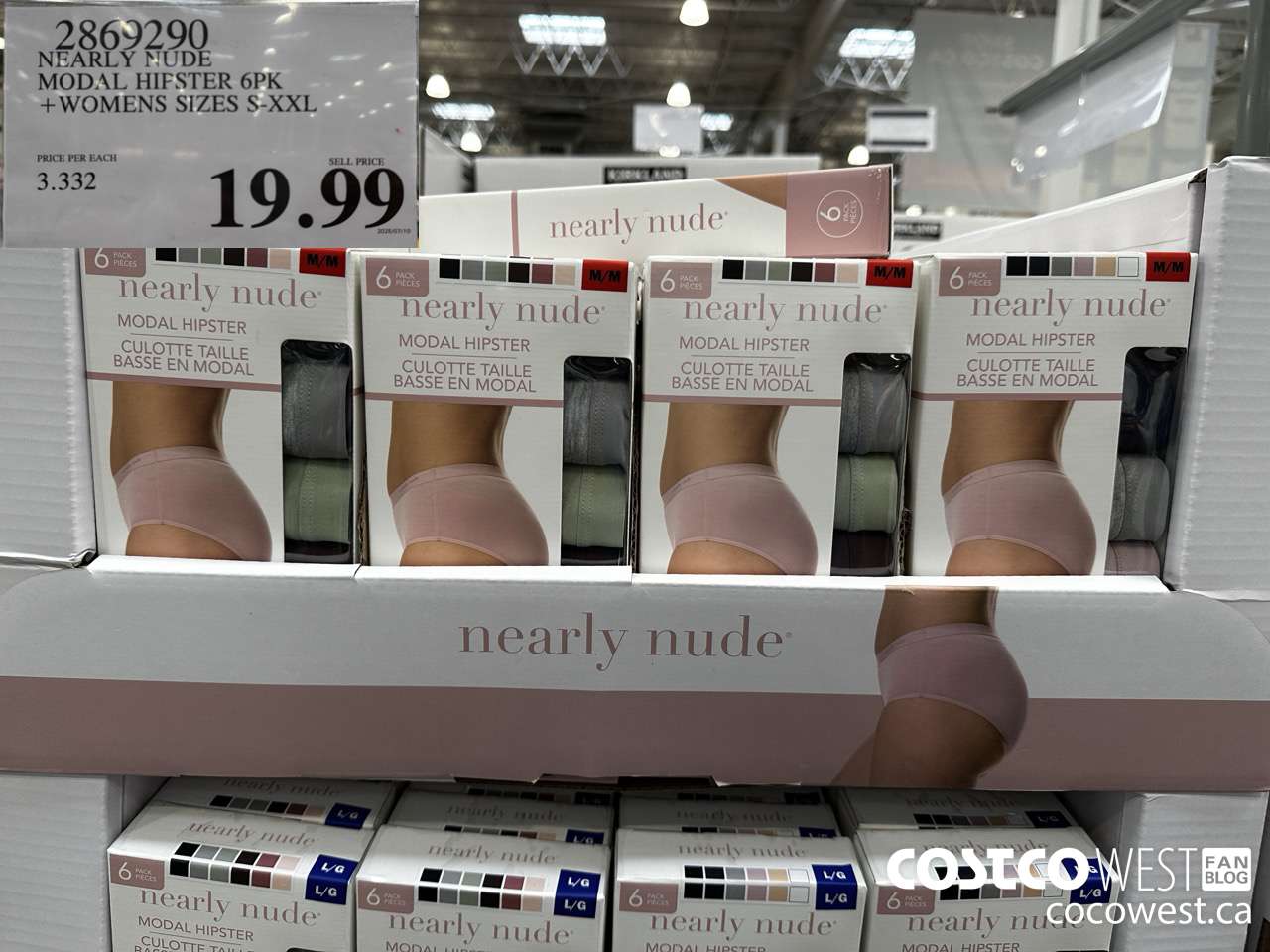 2869290 NEARLY NUDE MODAL HIPSTERS 6PK WOMENS SIZES S-XXL $19.99