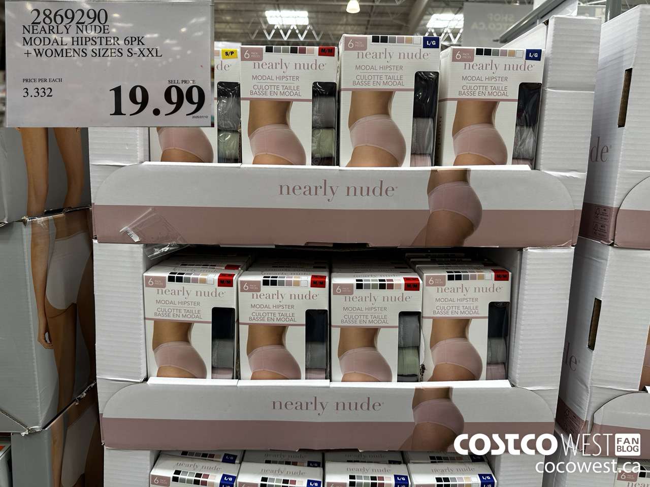 2869290 NEARLY NUDE MODAL HIPSTERS 6PK WOMENS SIZES S-XXL $19.99