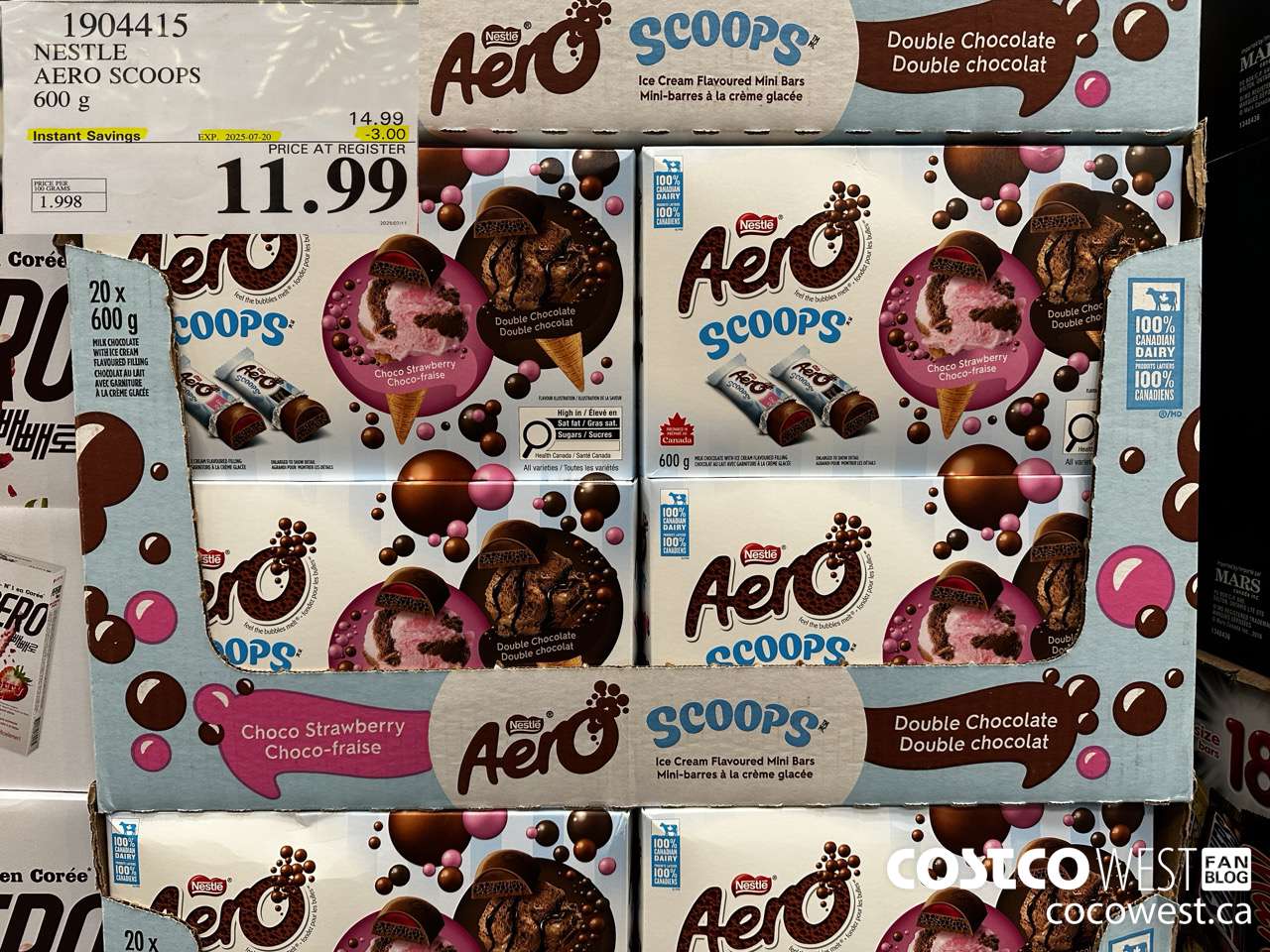 1904415 NESTLE AERO SCOOPS 600G ($3.00 INSTANT SAVINGS EXPIRES ON 2025-07-20) $11.99