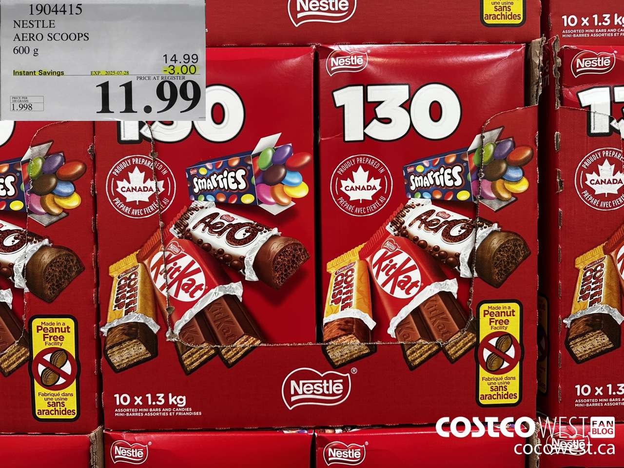 1904415 NESTLE AERO SCOOPS 600G ($3.00 INSTANT SAVINGS EXPIRES ON 2025-07-28) $11.99