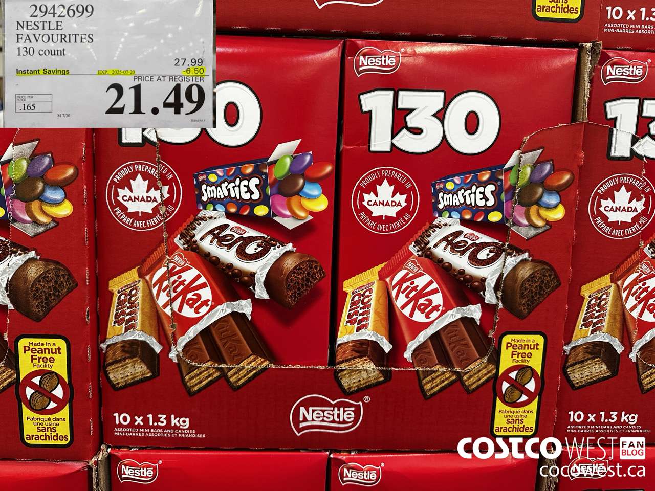 2942699 NESTLE FAVOURITES 130 COUNT ($6.50 INSTANT SAVINGS EXPIRES ON 2025-07-20) $21.49