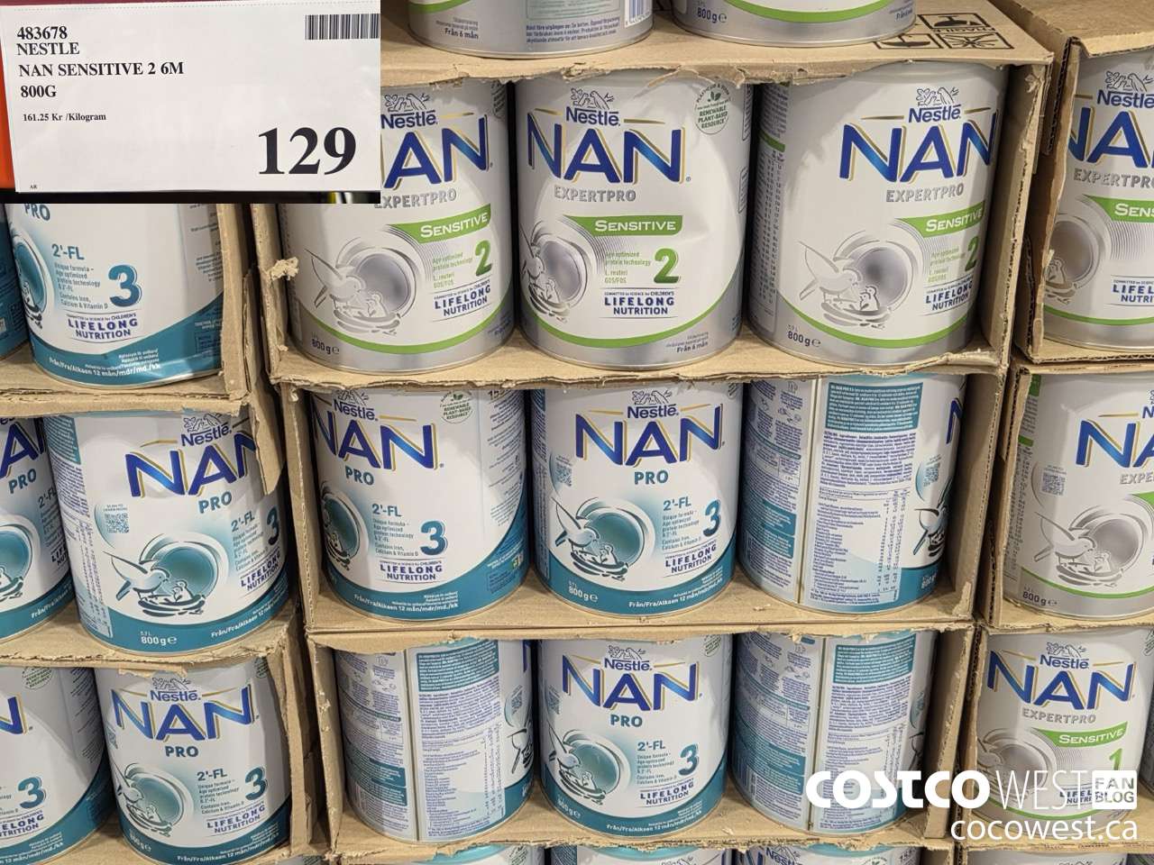483678 NESTLE NAN SENSITIVE 2 6M 800G $129.00
