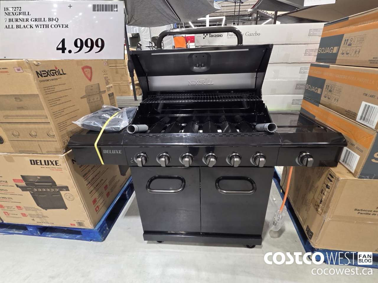 1807272 NEXGRILL 7 BURNER GRILL BBQ ALL BLACK WITH COVER $4999.00