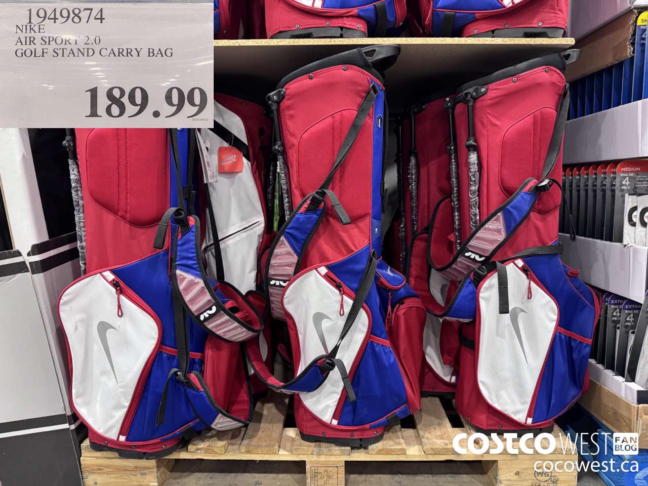 1949874 NIKE AIR SPORT 2.0 GOLF STAND CARRY BAG $189.99