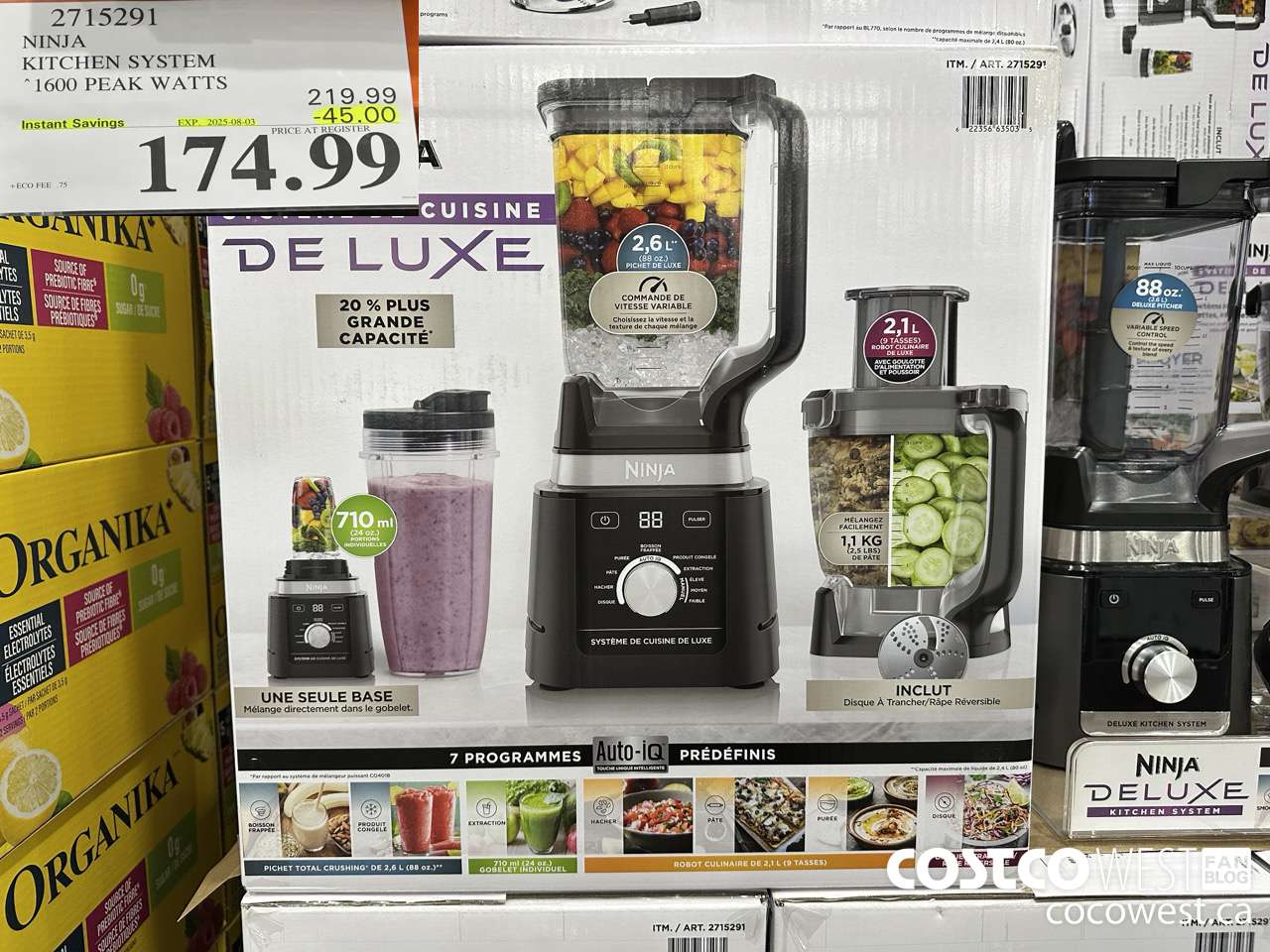 2715291 NINJA KITCHEN SYSTEM 1600 PEAK WATTS ($45.00 INSTANT SAVINGS EXPIRES ON 2025-08-03) $174.99