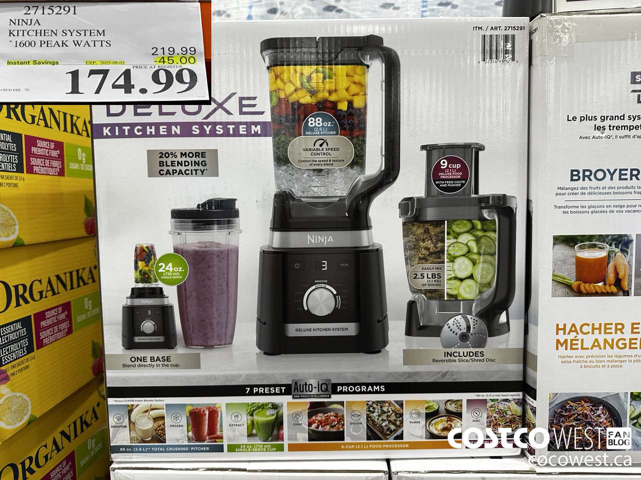 2715291 NINJA KITCHEN SYSTEM 1600 PEAK WATTS ($45.00 INSTANT SAVINGS EXPIRES ON 2025-08-03) $174.99