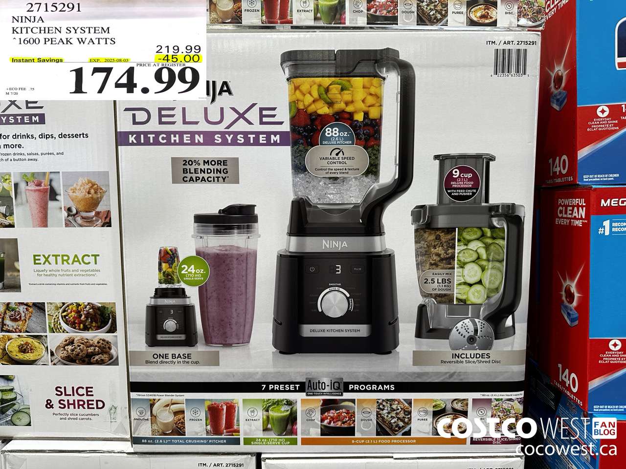 2715291 NINJA KITCHEN SYSTEM 1600 PEAK WATTS ($45.00 INSTANT SAVINGS EXPIRES ON 2025-08-03) $174.99