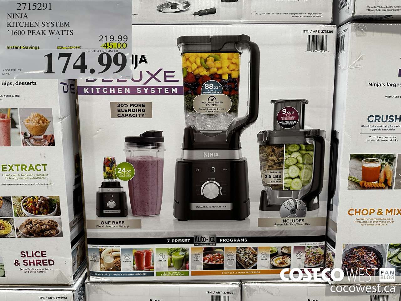 2715291 NINJA KITCHEN SYSTEM 1600 PEAK WATTS ($45.00 INSTANT SAVINGS EXPIRES ON 2025-08-03) $174.99