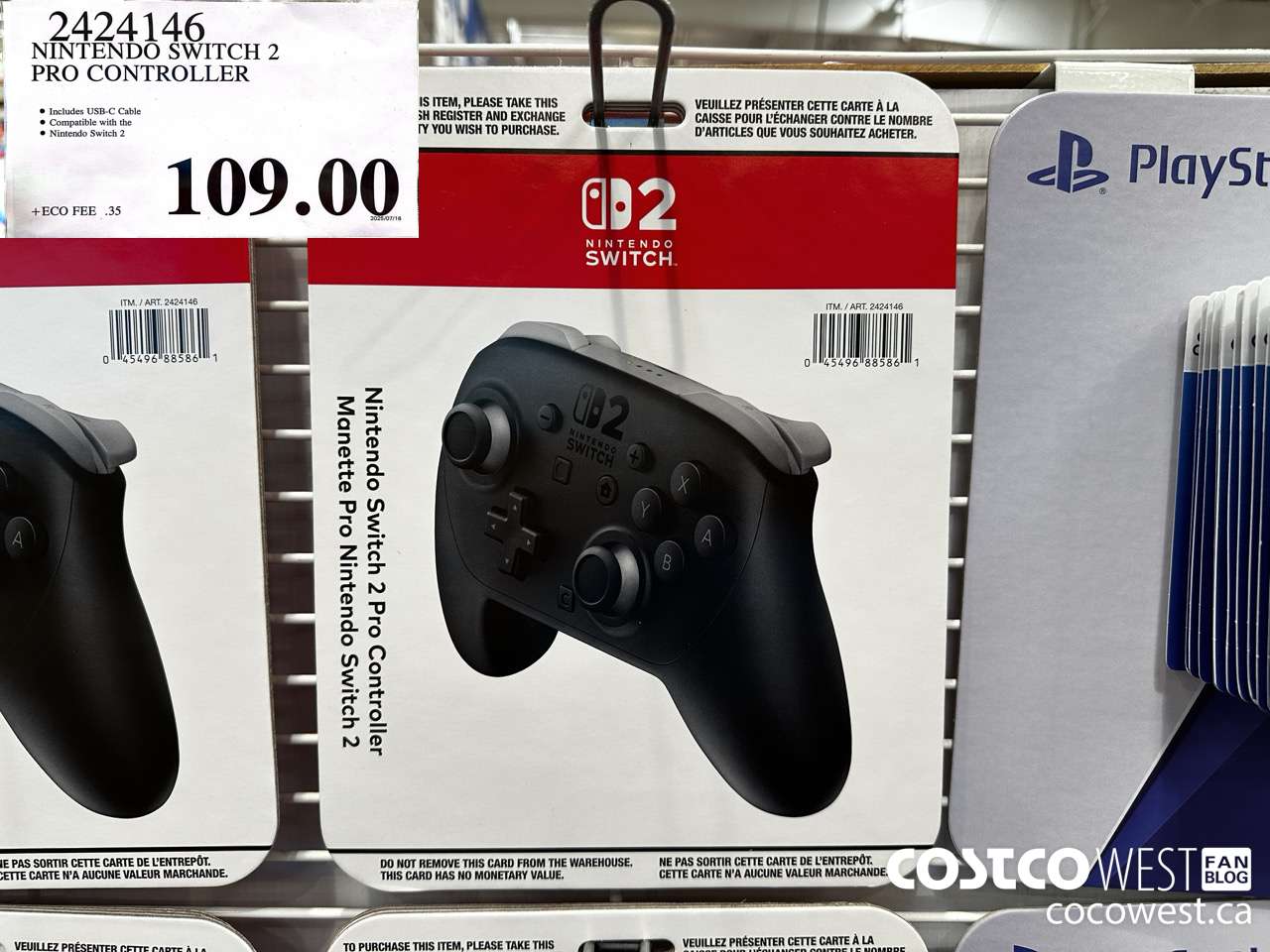 2424146 NINTENDO SWITCH 2 PRO CONTROLLER $109.99