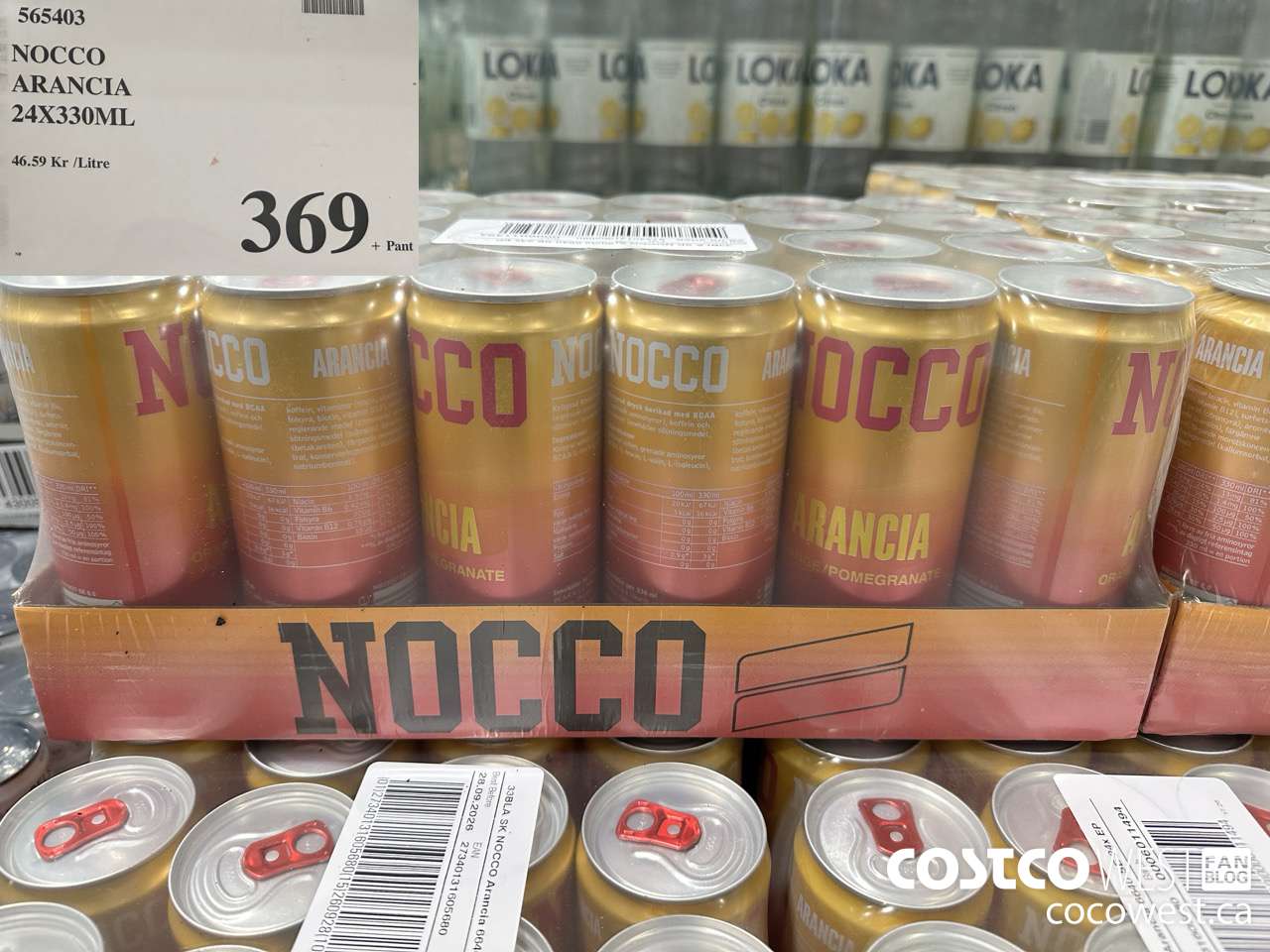 565403 NOCCO ARANCIA 24 X 330ML $369.00