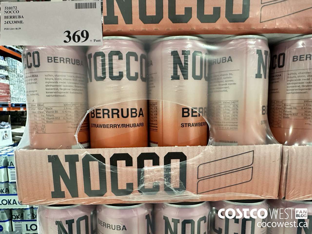 510172 NOCCO BERRUBA 24 X 330ML $369.00