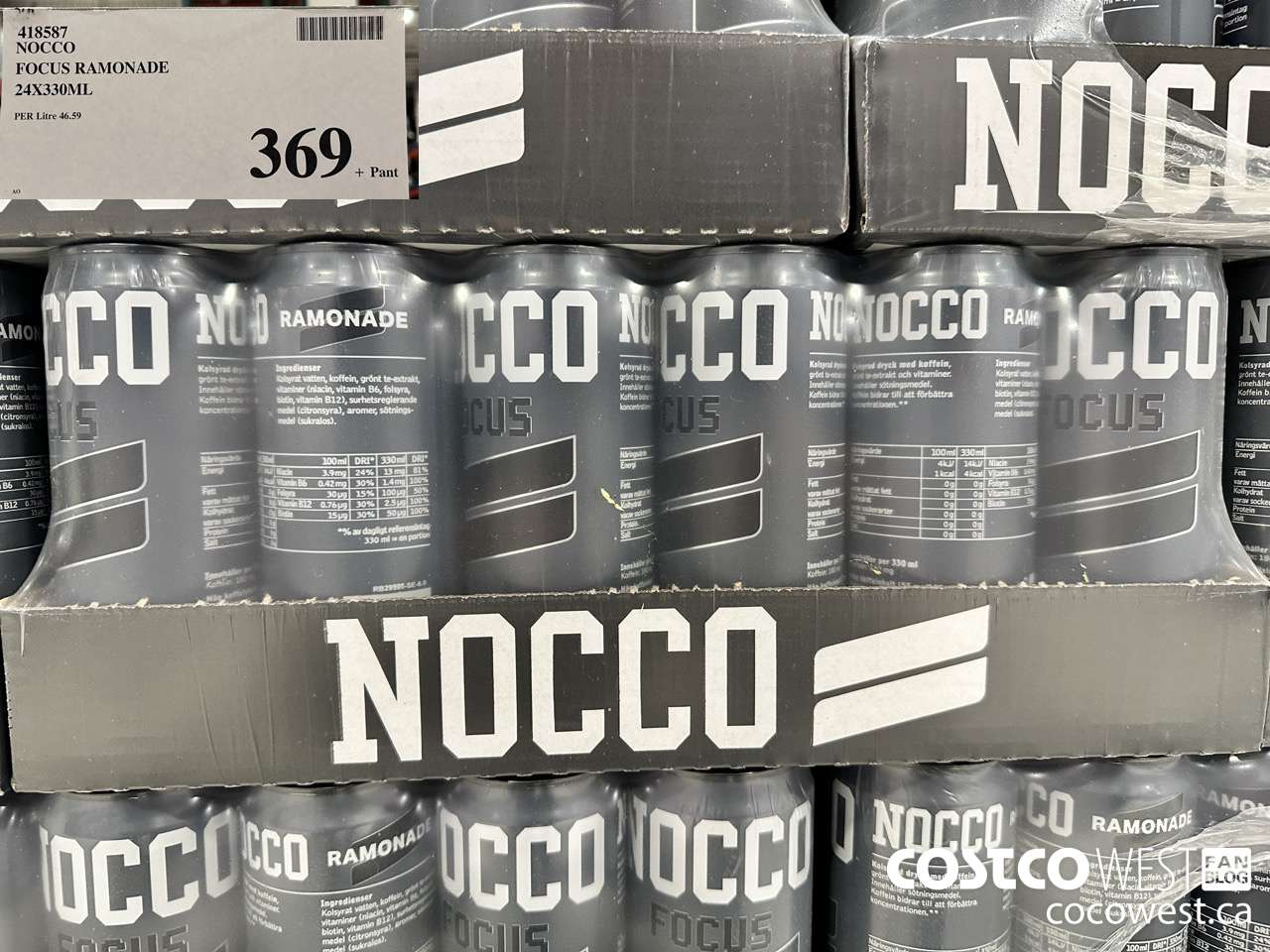418587 NOCCO FOCUS RAMONADE 24 X 330ML $369.00