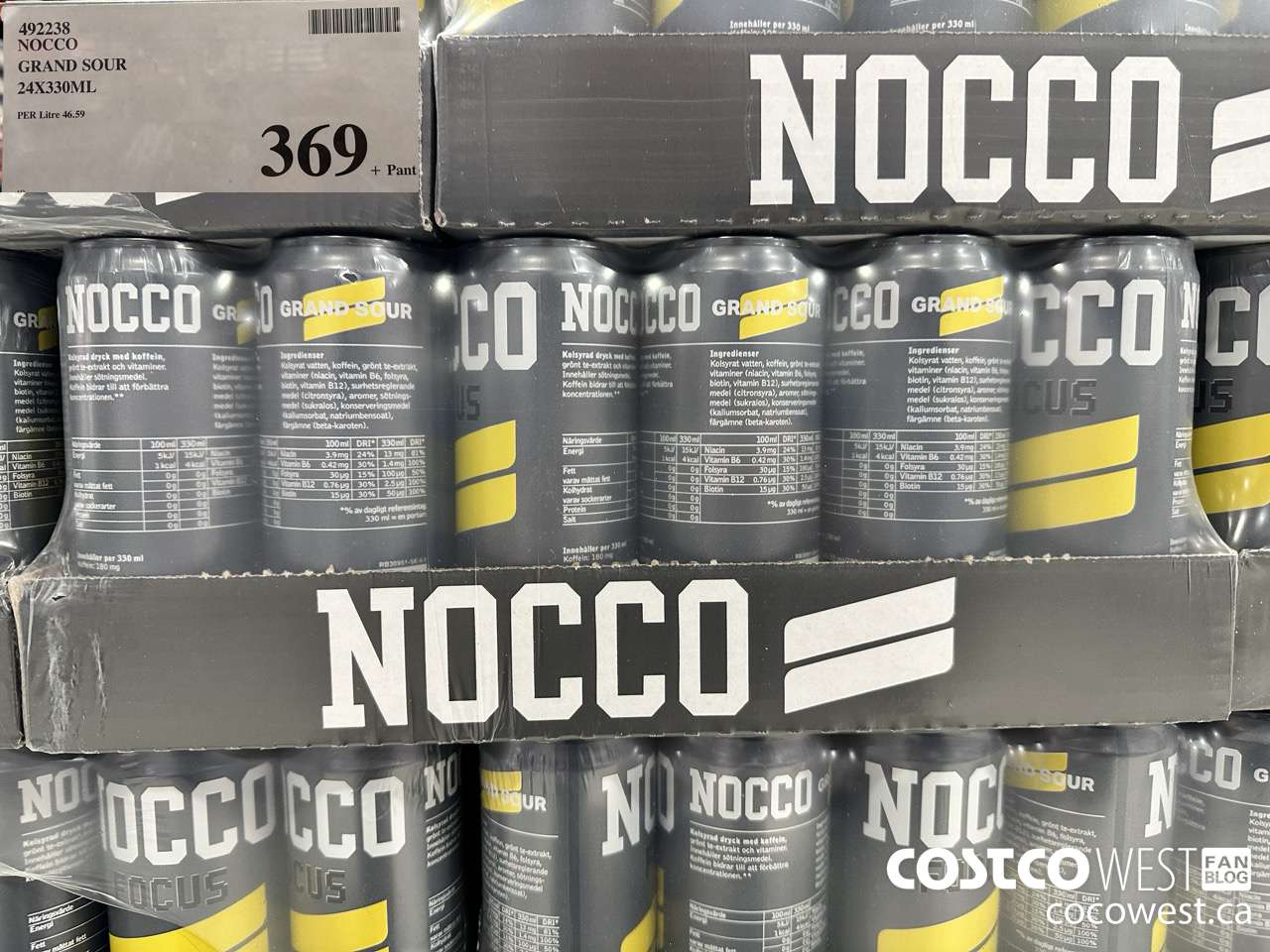492238 NOCCO GRAND SOUR 24 X 330ML $369.00