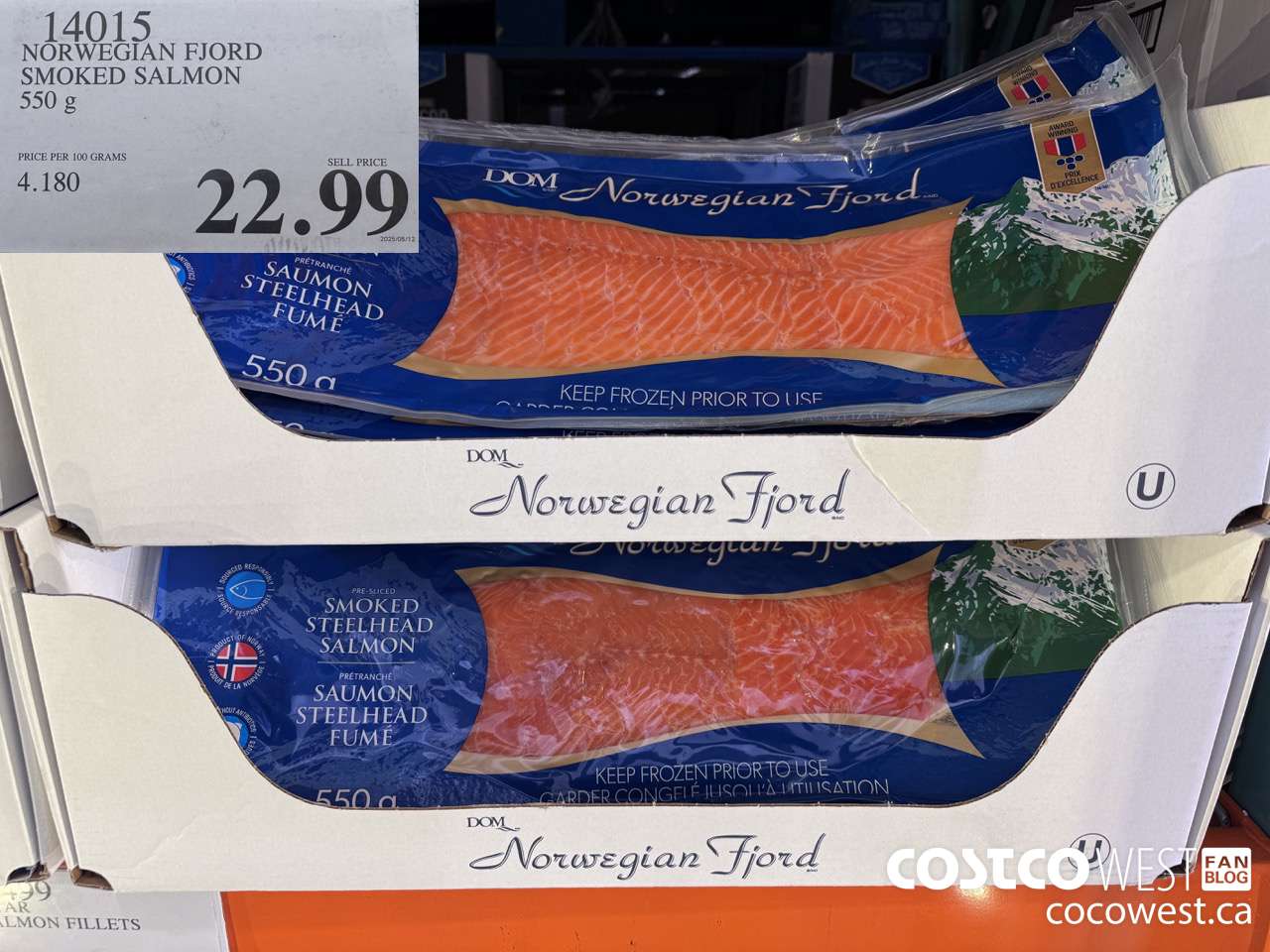 14015 NORWEGIAN FJORD SMOKED SALMON 550 g $22.99