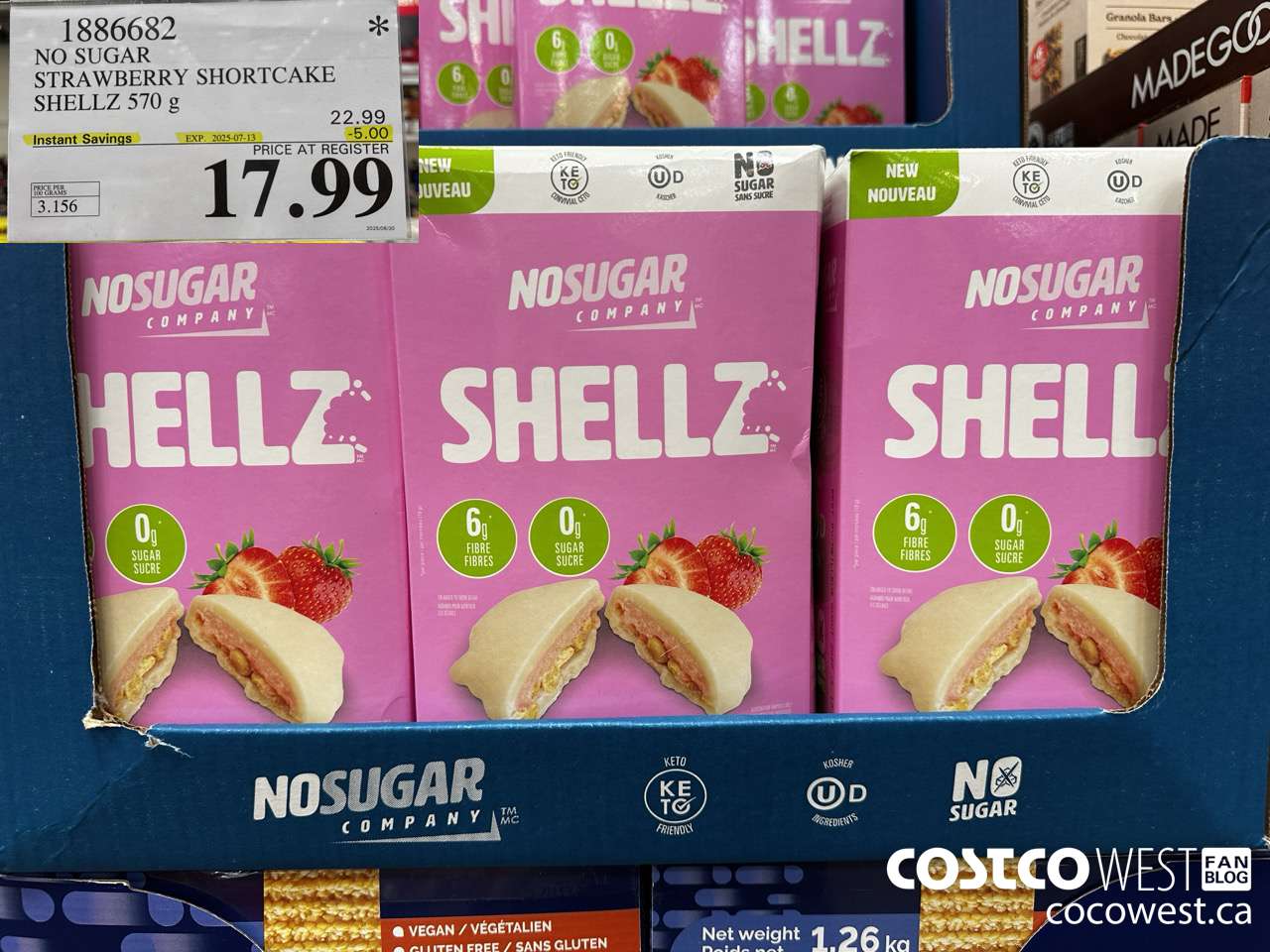 1886682 NO SUGAR STRAWBERRY SHORTCAKE SHELLZ 570G ($5.00 INSTANT SAVINGS EXPIRES ON 2025-07-13) $17.99