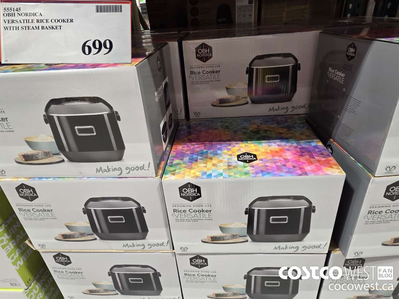 555145 OBH NORDICA VERSATILE RICE COOKER WITH STEAM BASKET $699.00