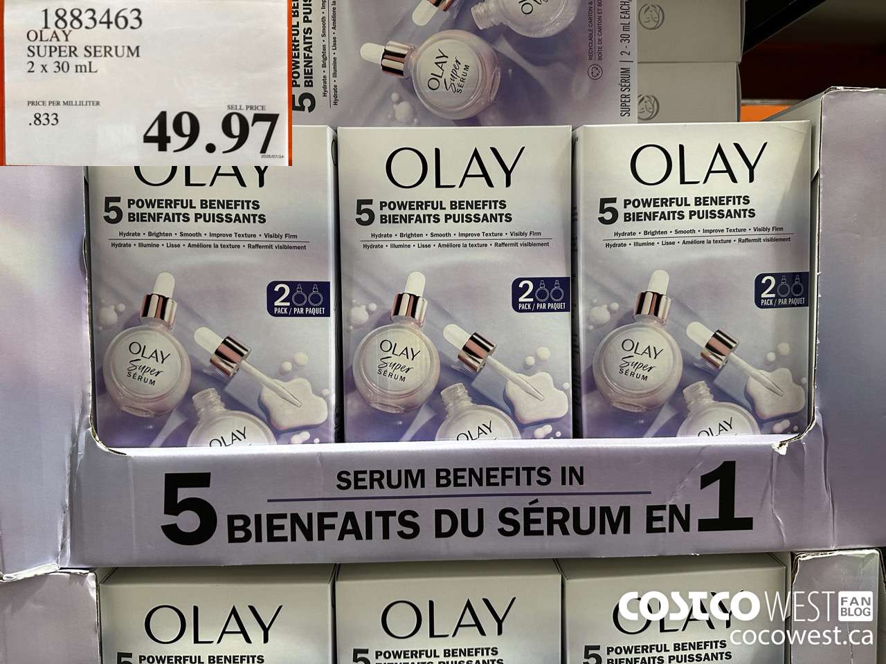 1883463 OLAY SUPER SERUM 2 X 30ML $49.97