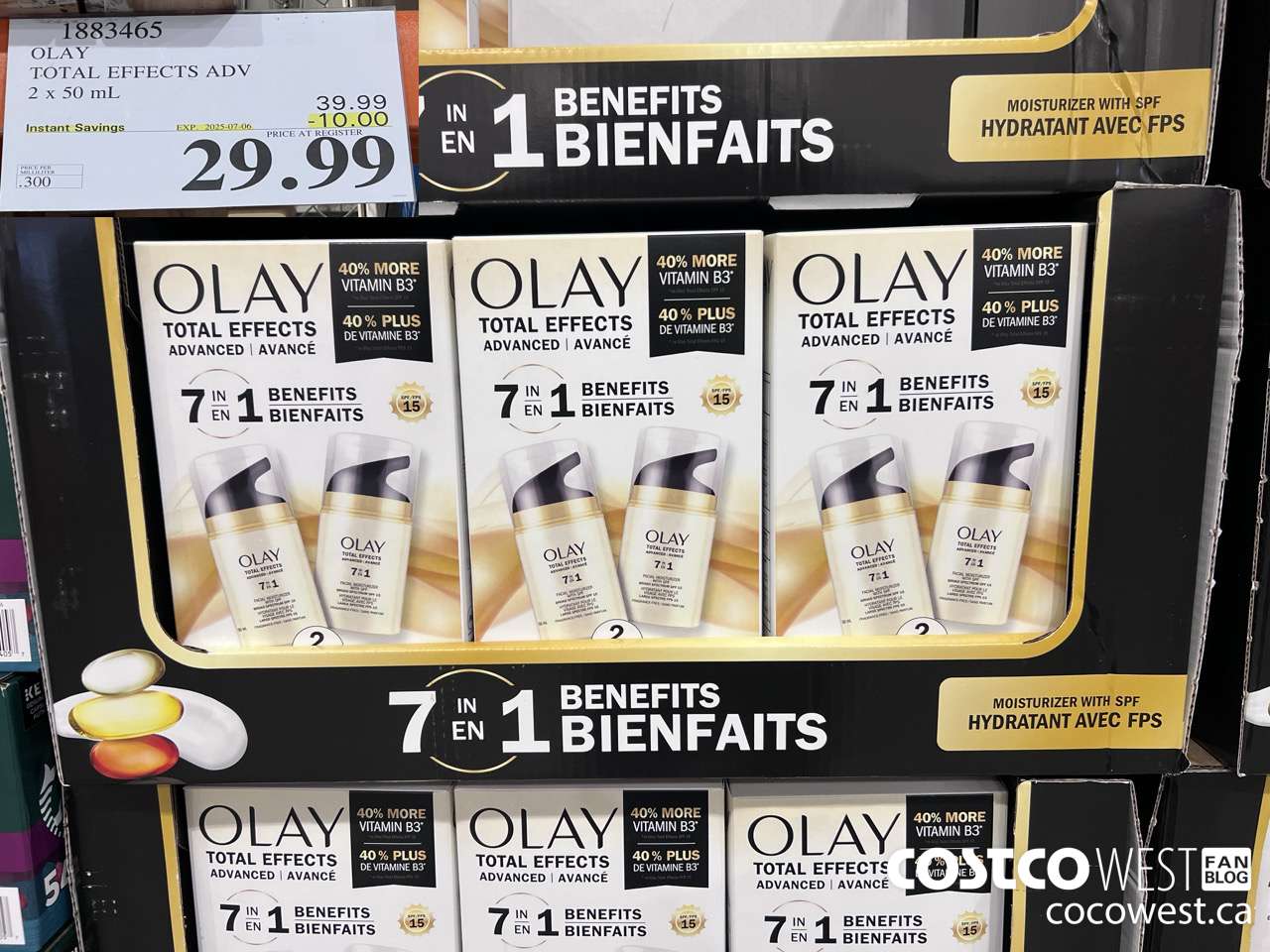 1883465 OLAY TOTAL EFFECTS ADV 2 X 50ML ($10.00 INSTANT SAVINGS EXPIRES ON 2025-07-06) $29.99