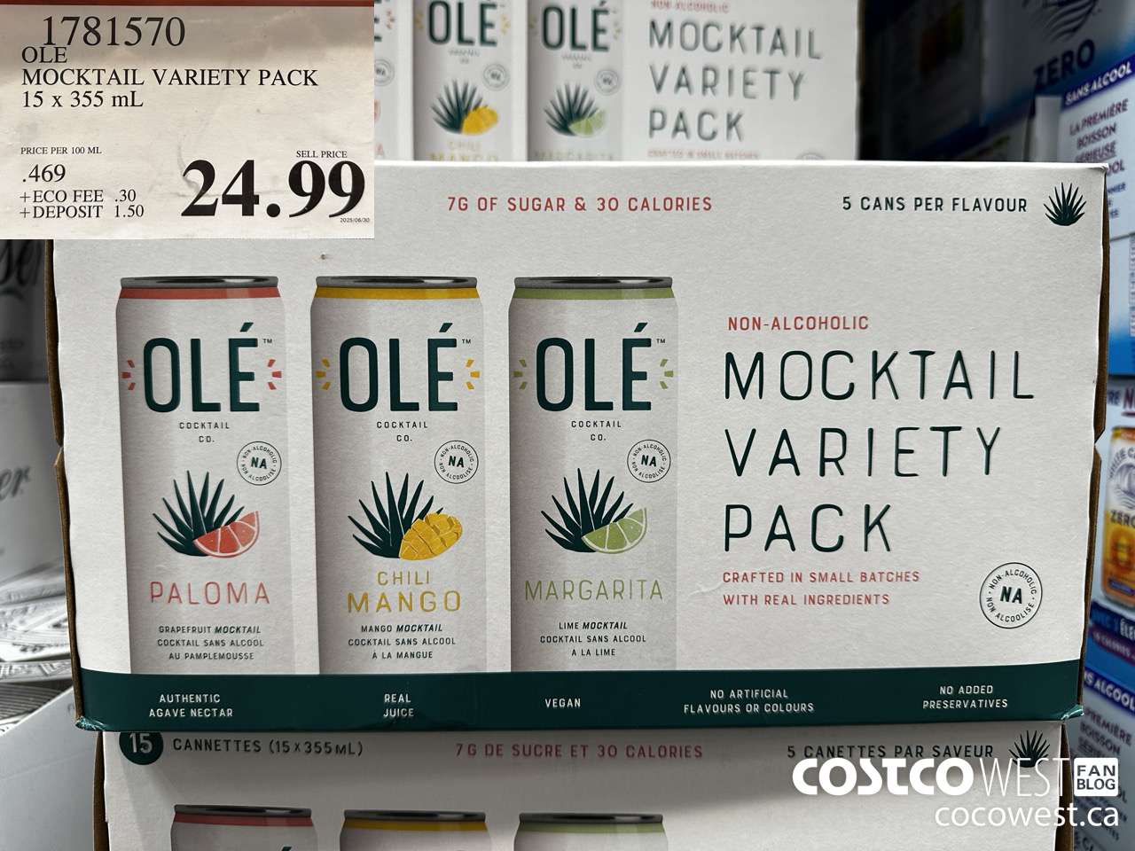 1781570 OLE MOCKTAIL VARIETY PACK 15 X 355ML $24.99