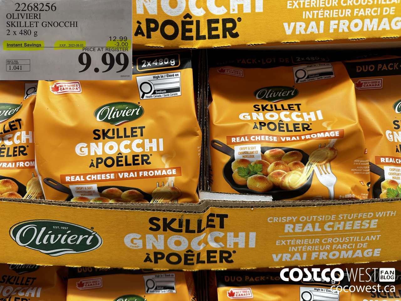 2268256 OLIVIERI SKILLET GNOCCHI 2 X 480G ($3.00 INSTANT SAVINGS EXPIRES ON 2025-08-03) $9.99